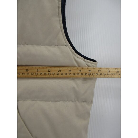 VINTAGE Eddie Bauer Vest XL Cream Goose Down Puffer Coat 90s Ski * - Picture 5 of 9